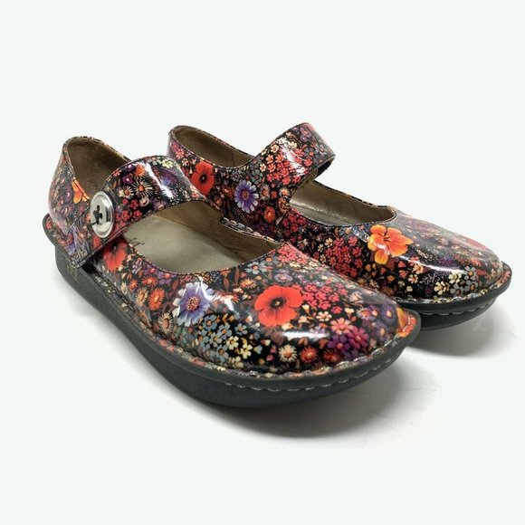 Alegria Shoes - Alegria Paloma Shoes Midnight Garden Womens Patent Leather Size EUR 42 US 11.5